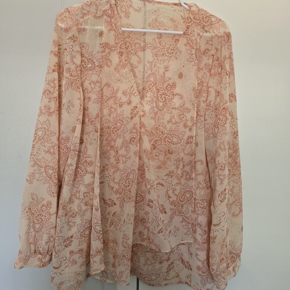 Floral Peach Airy Blouse